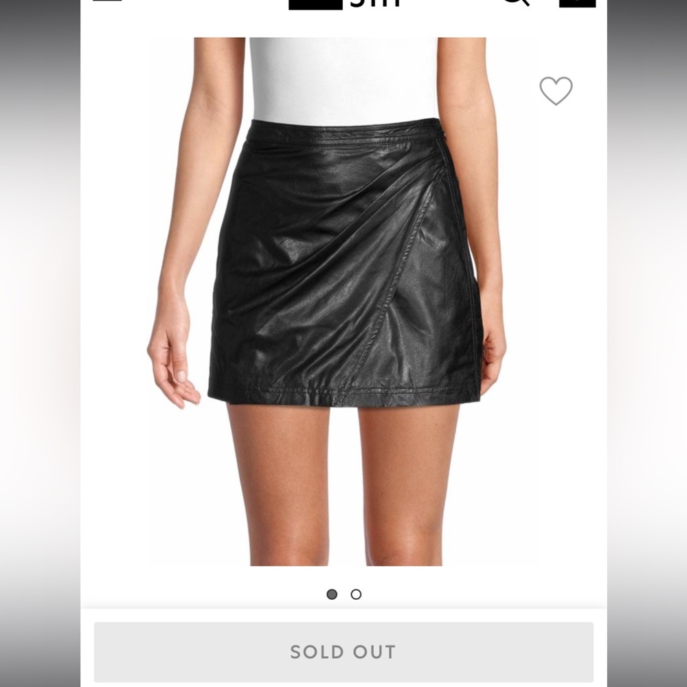 FREE PEOPLE
Fake Out Faux Leather Mini Skirt